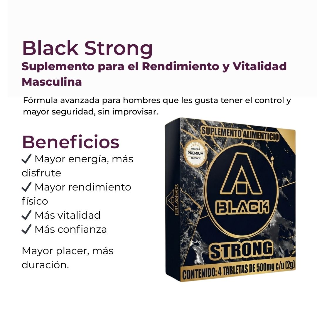 BLACK STRONG (2x1) – Suplemento para el Rendimiento y Vitalidad Masculina