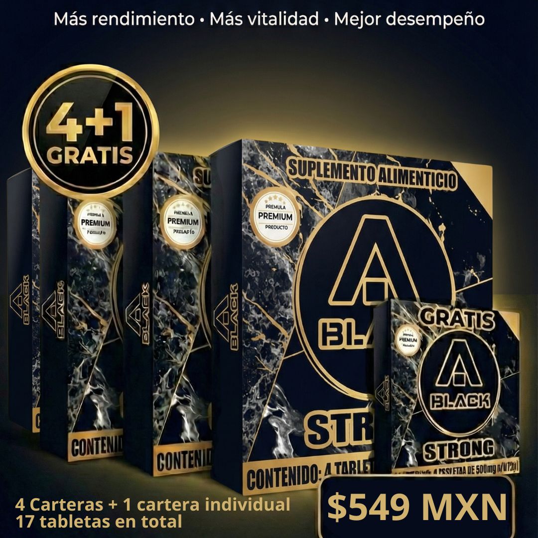 BLACK STRONG (2x1) – Suplemento para el Rendimiento y Vitalidad Masculina