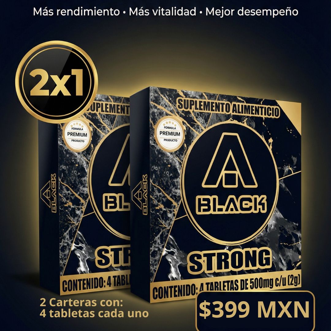BLACK STRONG (2x1) – Suplemento para el Rendimiento y Vitalidad Masculina