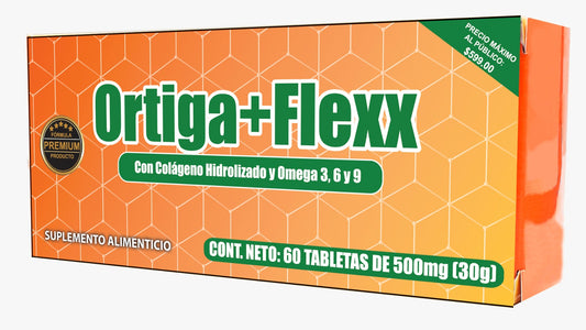 Ortiga+Flexx con colágeno hidrolizado y Omega 3,6,9